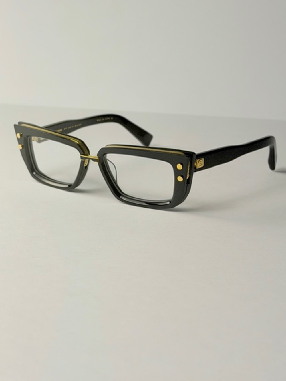 Balmain BPX-134A-51 BLK-GLD Black Gold Eyeglasses New Authentic
